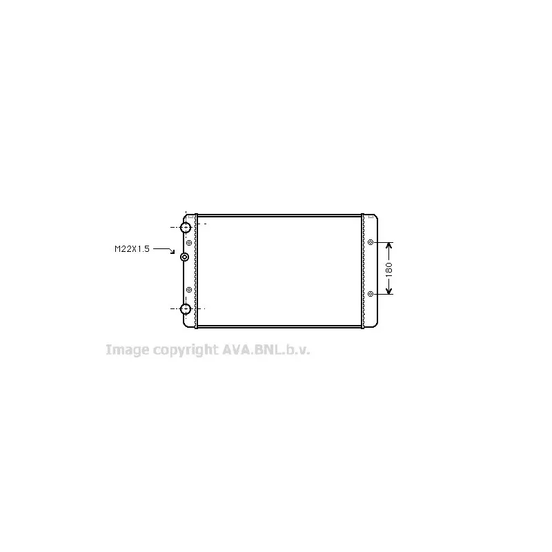 Radiateur, refroidissement du moteur AVA QUALITY COOLING VW2027