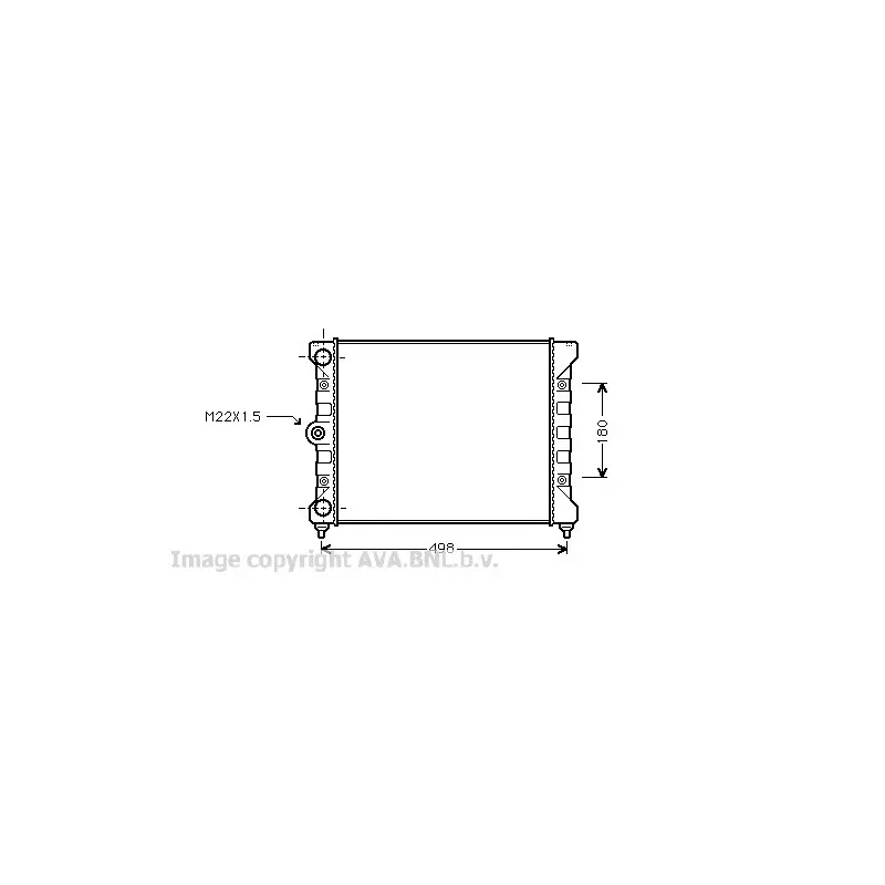 Radiateur, refroidissement du moteur AVA QUALITY COOLING VW2028