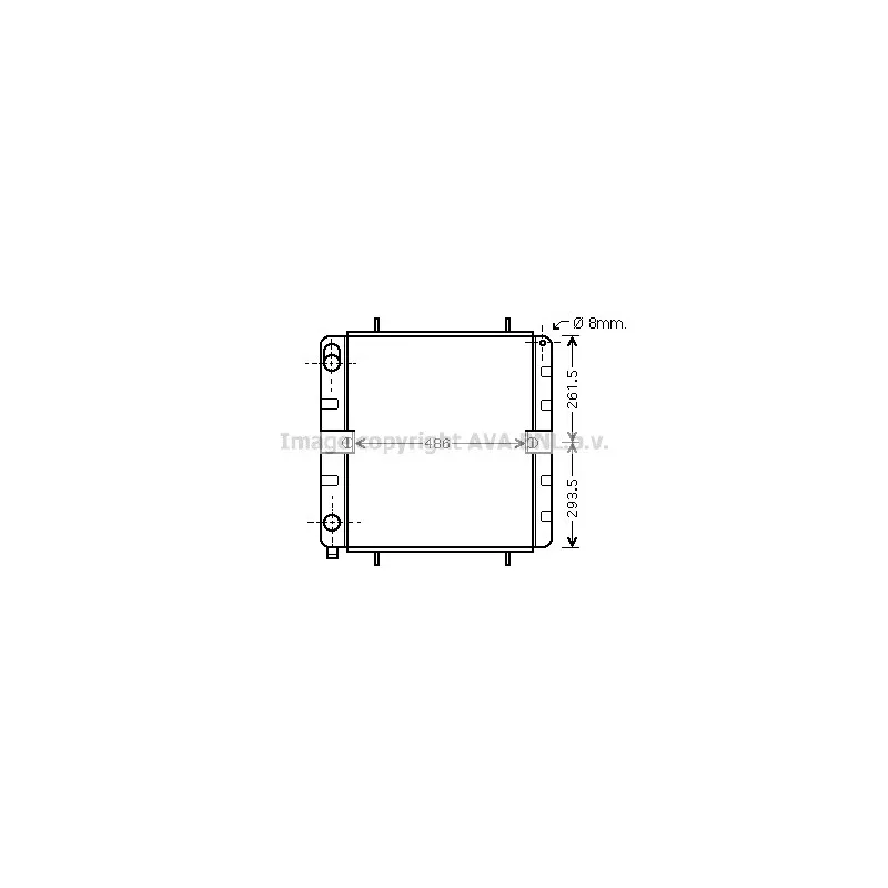 Radiateur, refroidissement du moteur AVA QUALITY COOLING VW2032