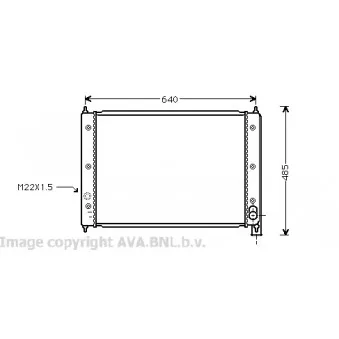 Radiateur, refroidissement du moteur AVA QUALITY COOLING VW2034