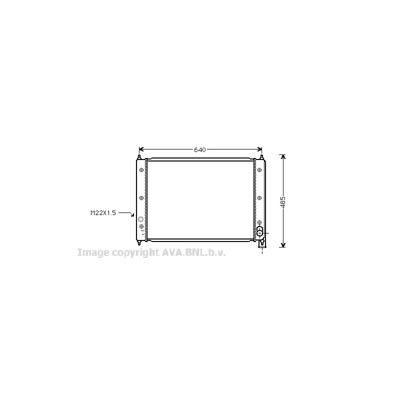 Radiateur, refroidissement du moteur AVA QUALITY COOLING VW2034