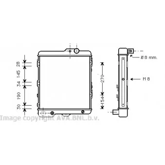 Radiateur, refroidissement du moteur AVA QUALITY COOLING VW2035