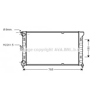 Radiateur, refroidissement du moteur AVA QUALITY COOLING VW2037
