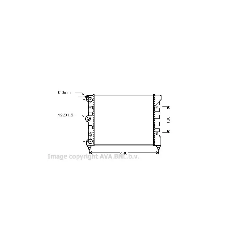 Radiateur, refroidissement du moteur AVA QUALITY COOLING VW2038