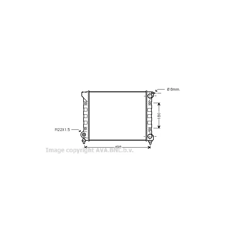 Radiateur, refroidissement du moteur AVA QUALITY COOLING VW2040
