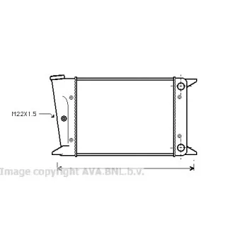 Radiateur, refroidissement du moteur AVA QUALITY COOLING VW2044