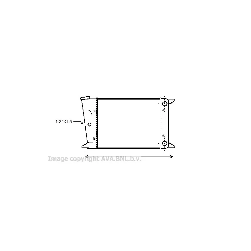 Radiateur, refroidissement du moteur AVA QUALITY COOLING VW2044