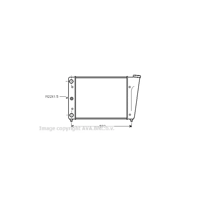 Radiateur, refroidissement du moteur AVA QUALITY COOLING VW2056