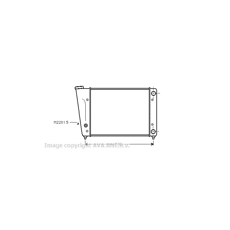Radiateur, refroidissement du moteur AVA QUALITY COOLING VW2059
