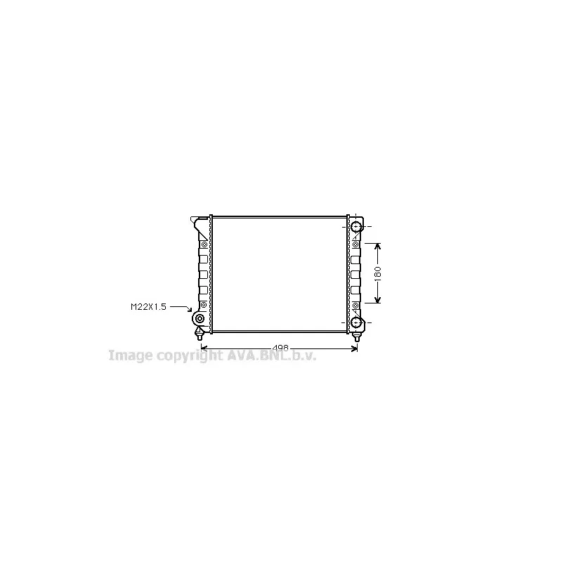 Radiateur, refroidissement du moteur AVA QUALITY COOLING VW2070