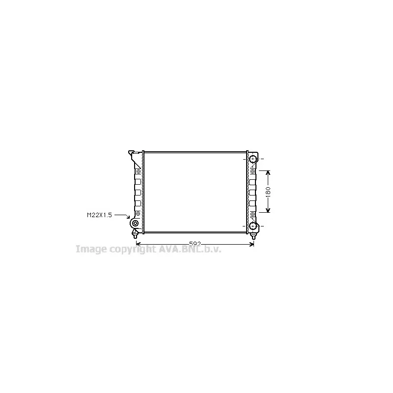 Radiateur, refroidissement du moteur AVA QUALITY COOLING VW2071