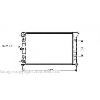 Radiateur, refroidissement du moteur AVA QUALITY COOLING VW2078