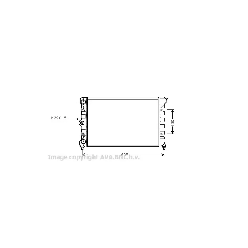 Radiateur, refroidissement du moteur AVA QUALITY COOLING VW2078