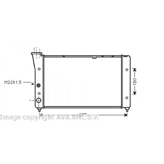Radiateur, refroidissement du moteur AVA QUALITY COOLING VW2081