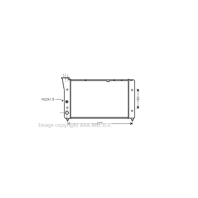 Radiateur, refroidissement du moteur AVA QUALITY COOLING VW2081