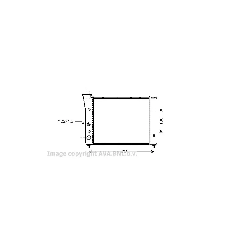 Radiateur, refroidissement du moteur AVA QUALITY COOLING VW2083