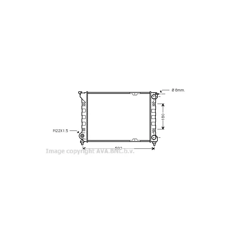 Radiateur, refroidissement du moteur AVA QUALITY COOLING VW2085