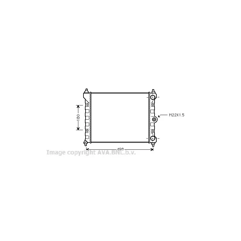 Radiateur, refroidissement du moteur AVA QUALITY COOLING VW2092