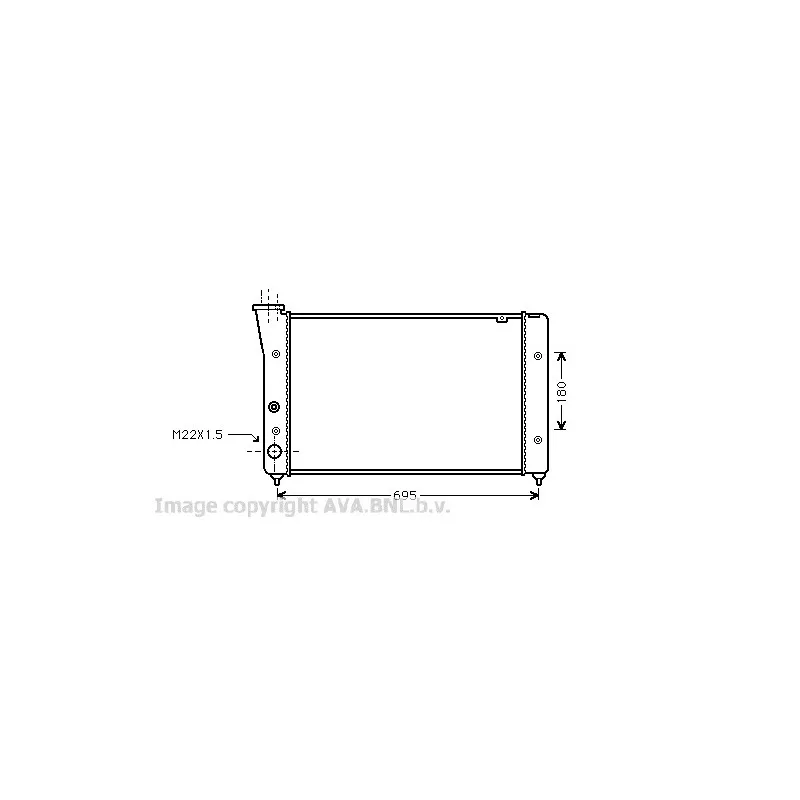 Radiateur, refroidissement du moteur AVA QUALITY COOLING VW2112