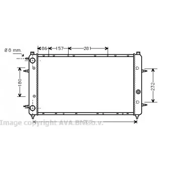 Radiateur, refroidissement du moteur AVA QUALITY COOLING VW2114