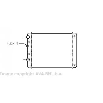 Radiateur, refroidissement du moteur AVA QUALITY COOLING VW2129