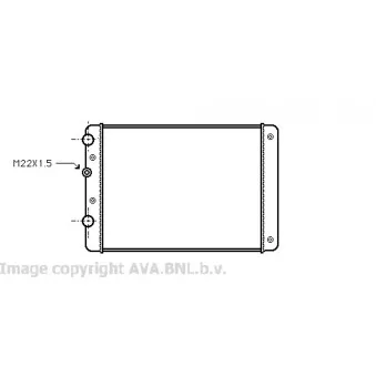 Radiateur, refroidissement du moteur AVA QUALITY COOLING VW2130