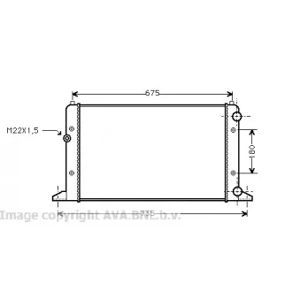 Radiateur, refroidissement du moteur AVA QUALITY COOLING VW2160