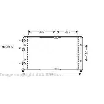 Radiateur, refroidissement du moteur AVA QUALITY COOLING VW2191