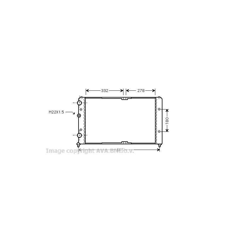 Radiateur, refroidissement du moteur AVA QUALITY COOLING VW2191
