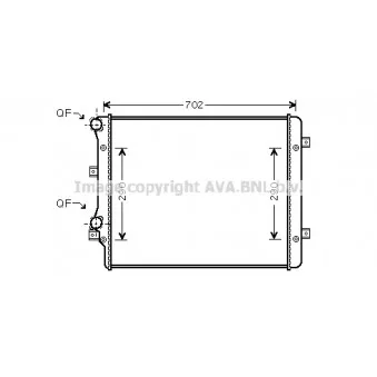 Radiateur, refroidissement du moteur AVA QUALITY COOLING VW2207