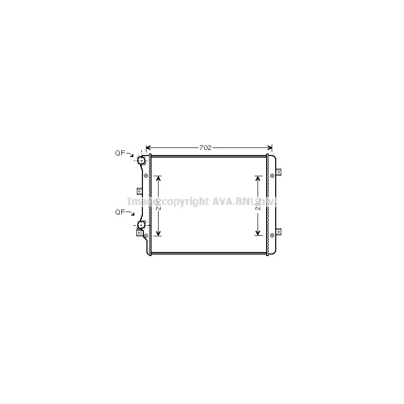 Radiateur, refroidissement du moteur AVA QUALITY COOLING VW2207