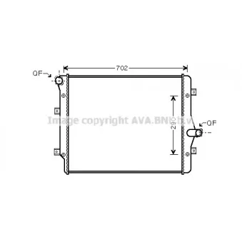 Radiateur, refroidissement du moteur AVA QUALITY COOLING VW2208