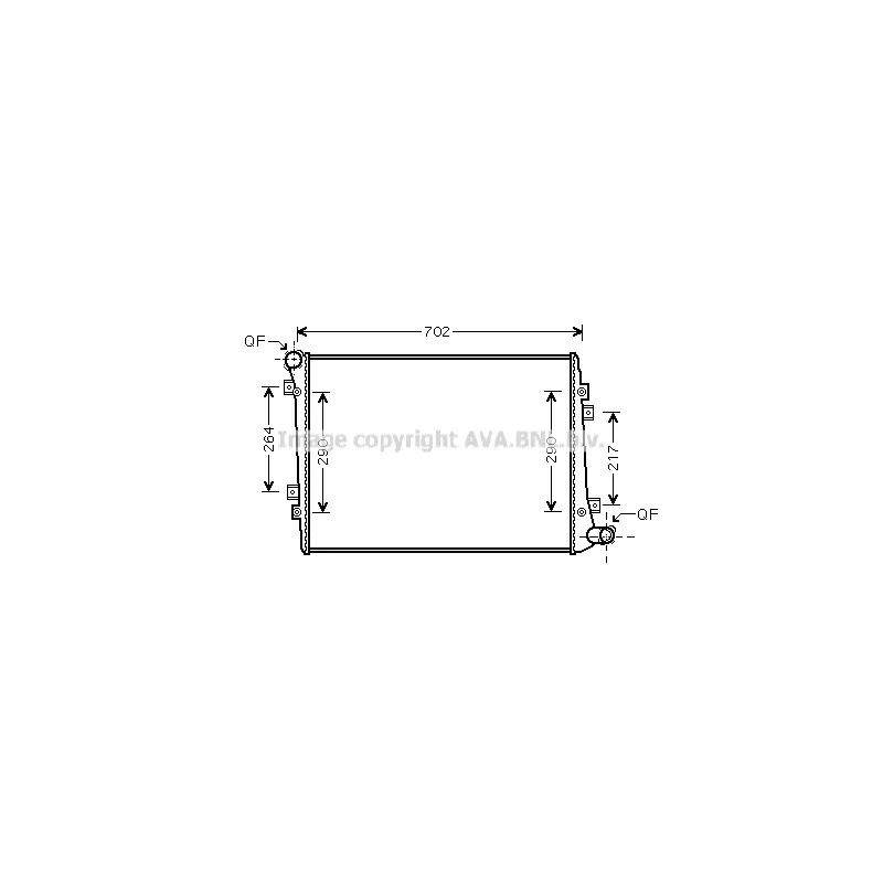 Radiateur, refroidissement du moteur AVA QUALITY COOLING VW2224