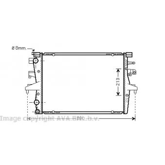 Radiateur, refroidissement du moteur AVA QUALITY COOLING VW2230