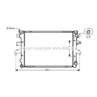 Radiateur, refroidissement du moteur AVA QUALITY COOLING VW2232