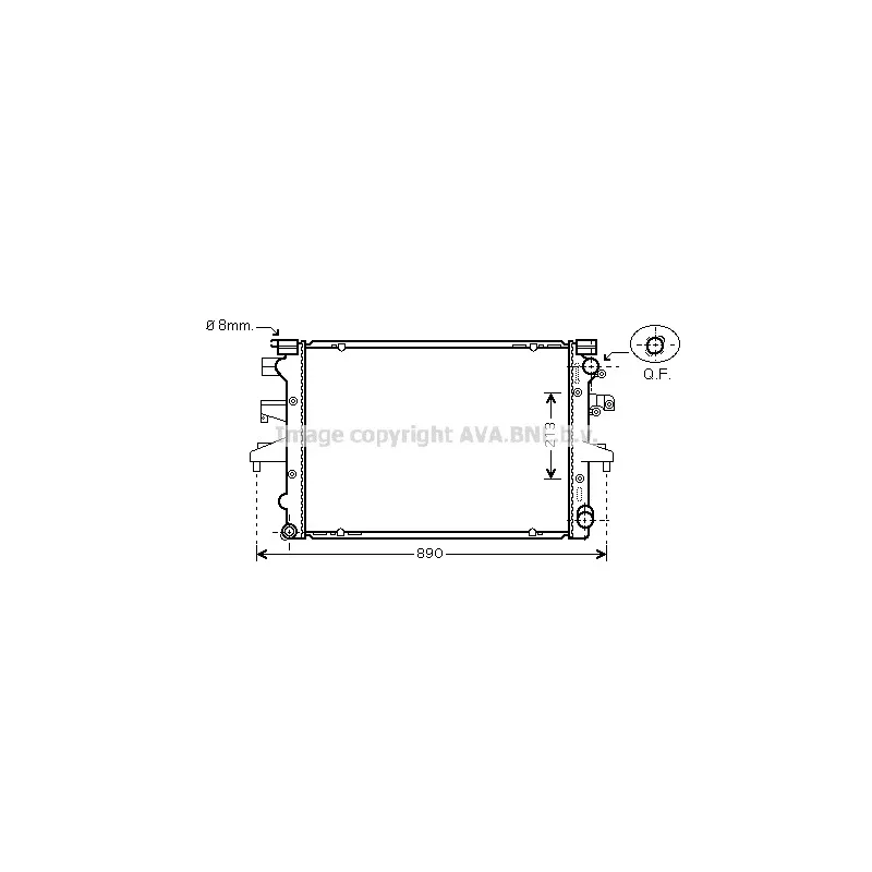 Radiateur, refroidissement du moteur AVA QUALITY COOLING VW2232