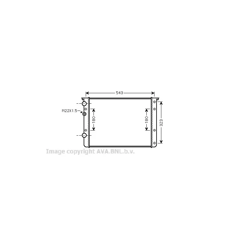 Radiateur, refroidissement du moteur AVA QUALITY COOLING VW2260