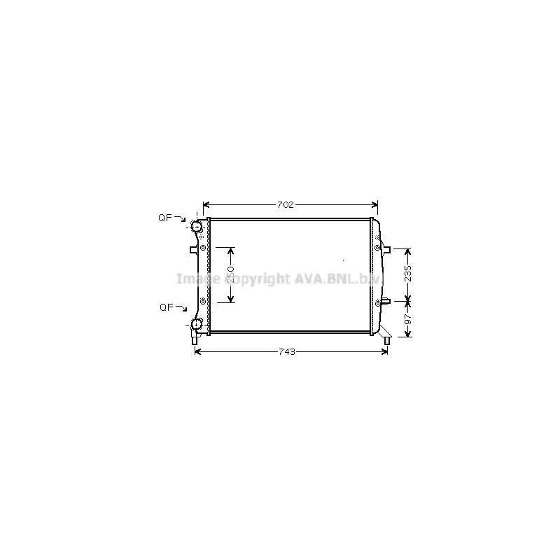 Radiateur, refroidissement du moteur AVA QUALITY COOLING VW2272