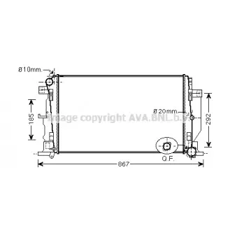 Radiateur, refroidissement du moteur AVA QUALITY COOLING VW2279