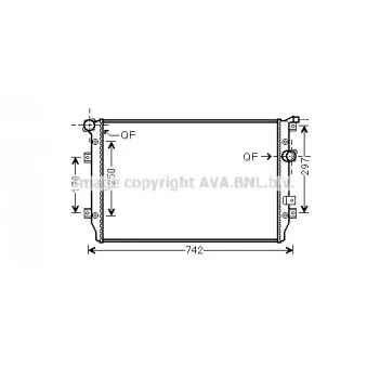 Radiateur, refroidissement du moteur AVA QUALITY COOLING VW2287
