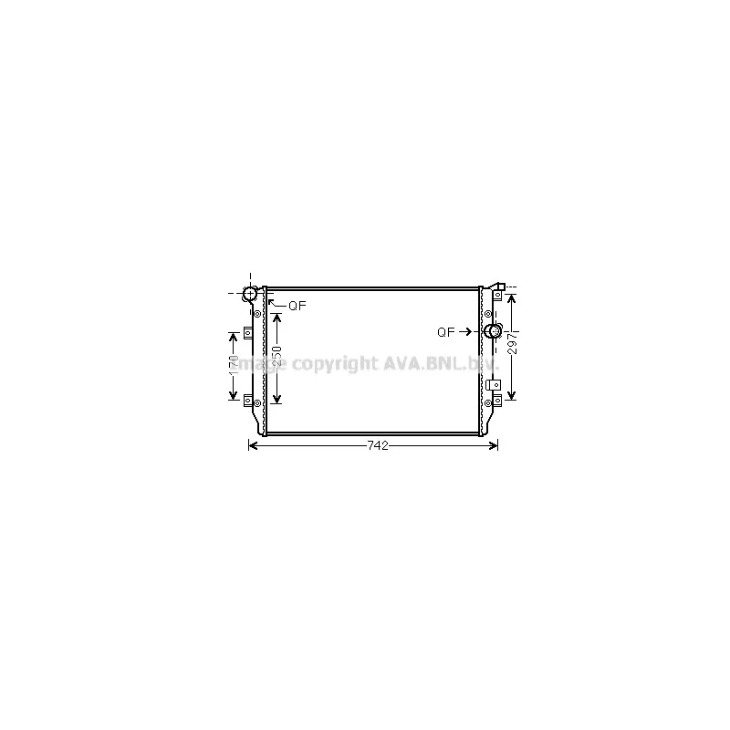 Radiateur, refroidissement du moteur AVA QUALITY COOLING VW2287