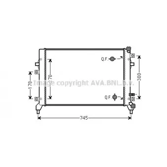 Radiateur, refroidissement du moteur AVA QUALITY COOLING VW2295