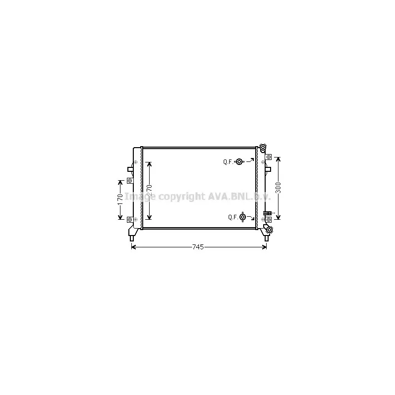Radiateur, refroidissement du moteur AVA QUALITY COOLING VW2295