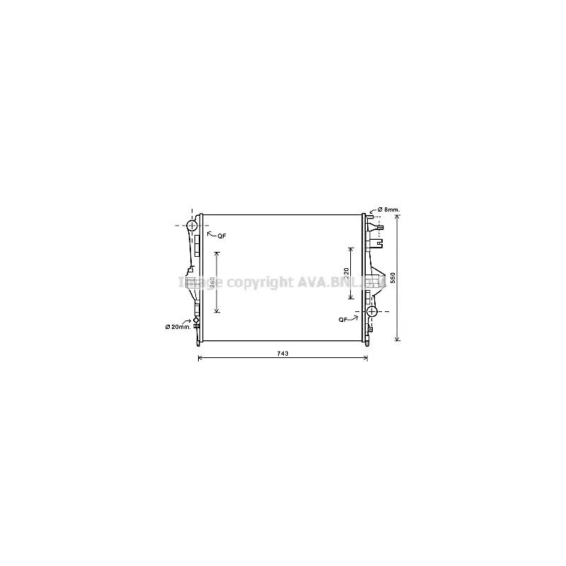 Radiateur, refroidissement du moteur AVA QUALITY COOLING VW2320