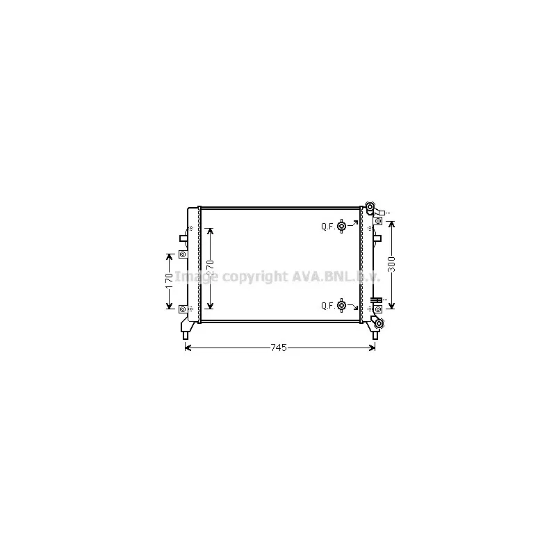 Radiateur, refroidissement du moteur AVA QUALITY COOLING VW2326