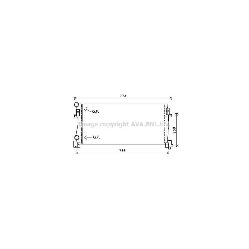 Radiateur, refroidissement du moteur AVA QUALITY COOLING VW2340
