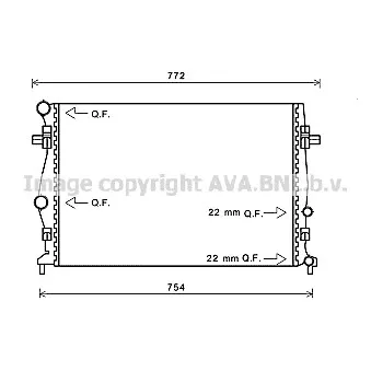 Radiateur, refroidissement du moteur AVA QUALITY COOLING VW2343