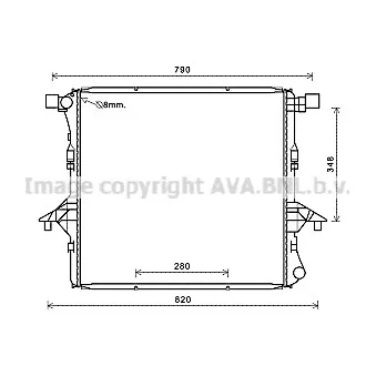 Radiateur, refroidissement du moteur AVA QUALITY COOLING VW2363