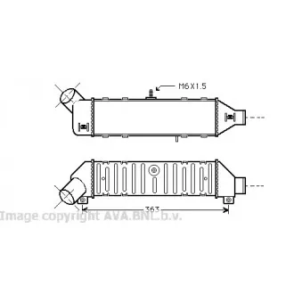 Intercooler, échangeur AVA QUALITY COOLING VW4136