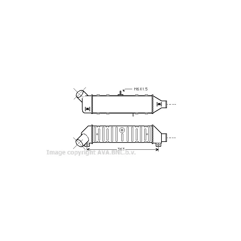Intercooler, échangeur AVA QUALITY COOLING VW4136